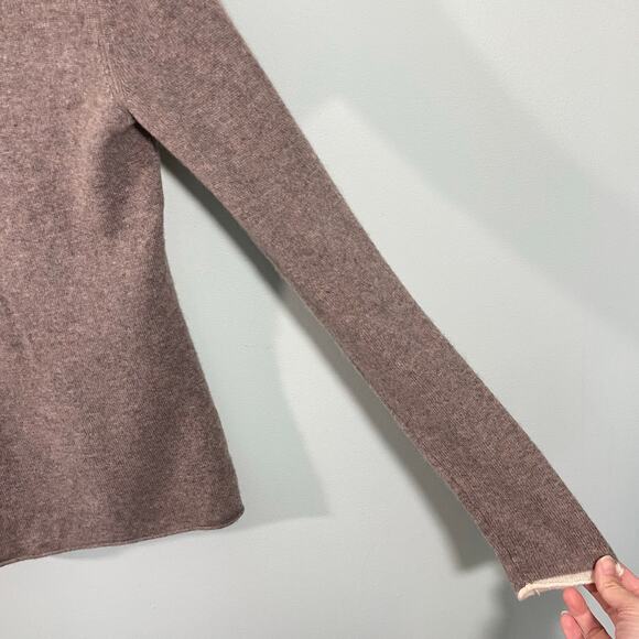 Nicole Miller Women's Brown 100% Cashmere High Neck Sweater Size S - Picture 6 of 9
